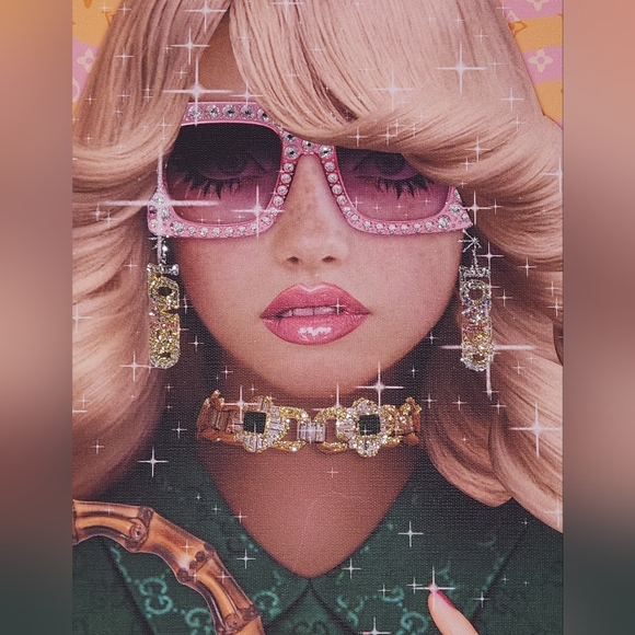 Rare Lux Glam Glitter Embellishment Canvas  Wall Decor ART by Oliver Gal - Picture 5 of 5